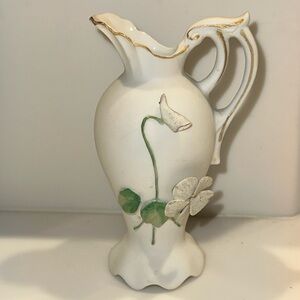 NORCREST Japan VINTAGE Ceramic “Spring Pansy” 4” Gold Trim Bud Vase